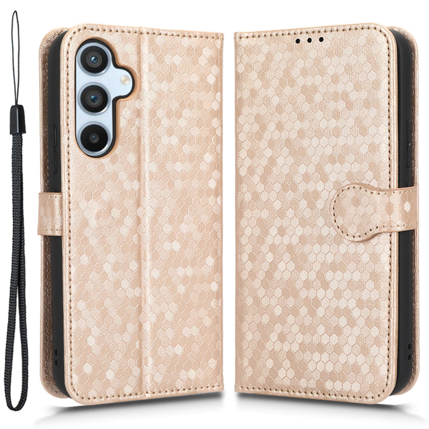 For Samsung Galaxy A54 5G Shockproof Wallet Stand Dot Pattern Imprinted Phone Cover PU Leather Case with Strap For Samsung Galaxy A54 5G Shockproof Wallet Stand Dot Pattern Imprinted Phone Cover PU Leather Case with Strap